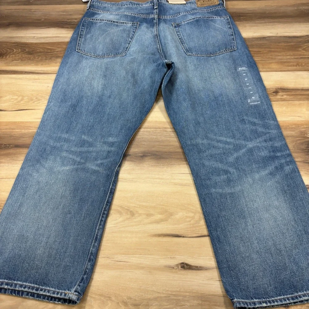 Polo Ralph Lauren Relaxed Straight Crop Jeans Womens 33 Distressed Cotton NEW - Picture 10 of 11